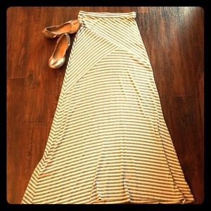 Mossimo grey and white striped skirt LONG!